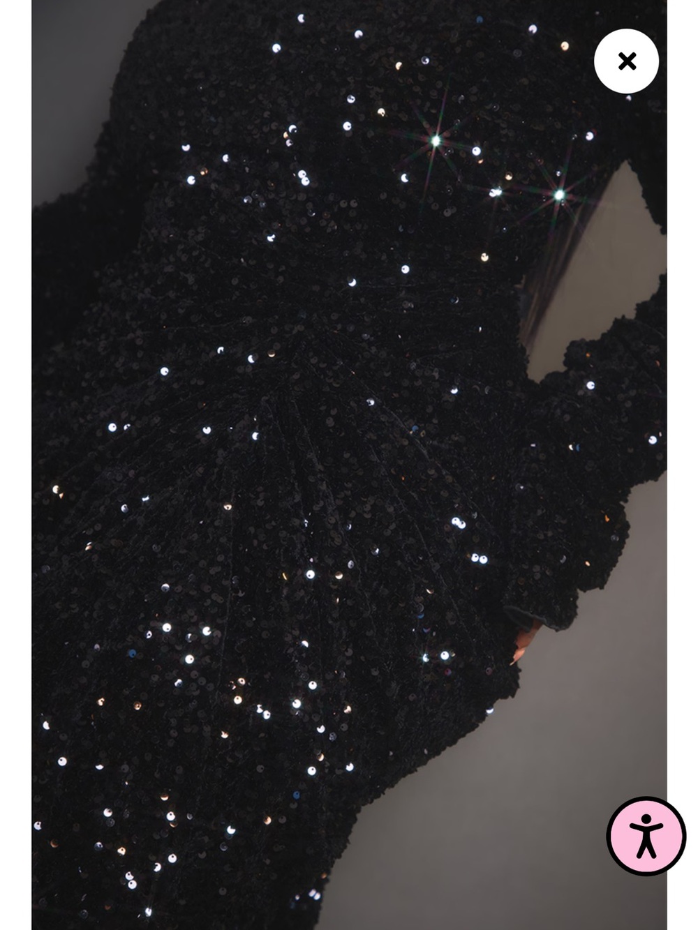 PrettyLittleThing Black Sequin Long Sleeve Dress